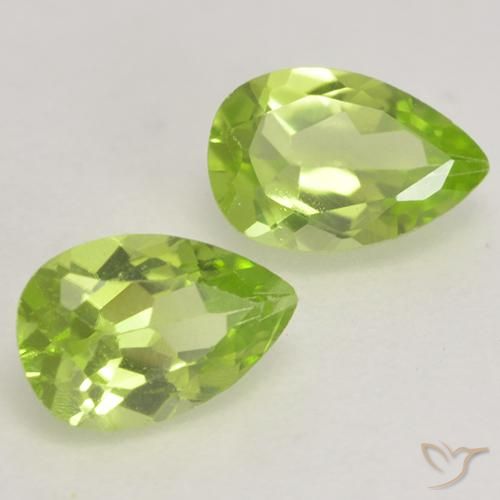 0.87 ct natürliche Leichtes lebendiges Grün Peridot-Edelsteine, Birnenform, VVS-VS