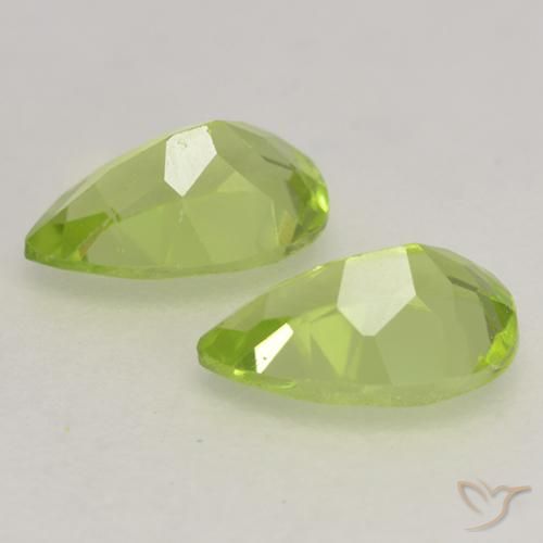 0.87 ct natürliche Leichtes lebendiges Grün Peridot-Edelsteine, Birnenform, VVS-VS