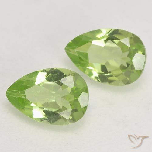 0.89 ct natürliche Leichtes lebendiges Grün Peridot-Edelsteine, Birnenform, VVS-VS