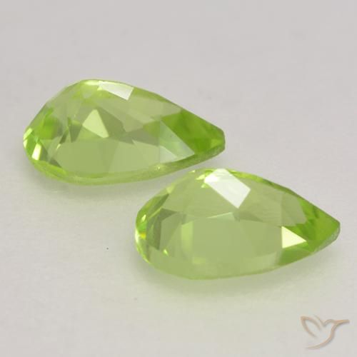 0.89 ct natürliche Leichtes lebendiges Grün Peridot-Edelsteine, Birnenform, VVS-VS