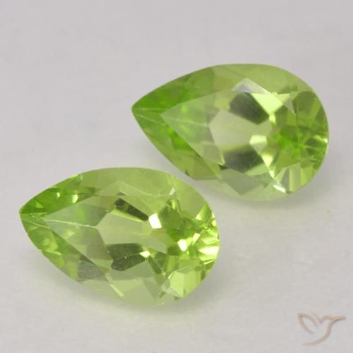 0.84 ct natürliche Leichtes lebendiges Grün Peridot-Edelsteine, Birnenform, VVS-VS