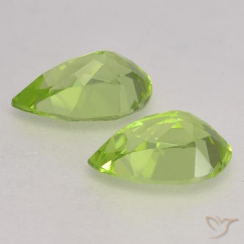 0.84 ct natürliche Leichtes lebendiges Grün Peridot-Edelsteine, Birnenform, VVS-VS