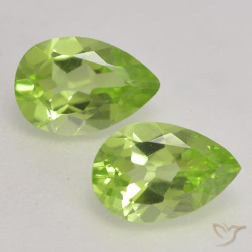 0.84ctw Natürlicher Leichtes lebendiges Grün Peridot, Birnenform, VVS-VS