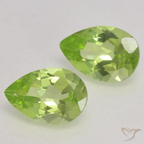 0.84 ct natürliche Leichtes lebendiges Grün Peridot-Edelsteine, Birnenform, VVS-VS