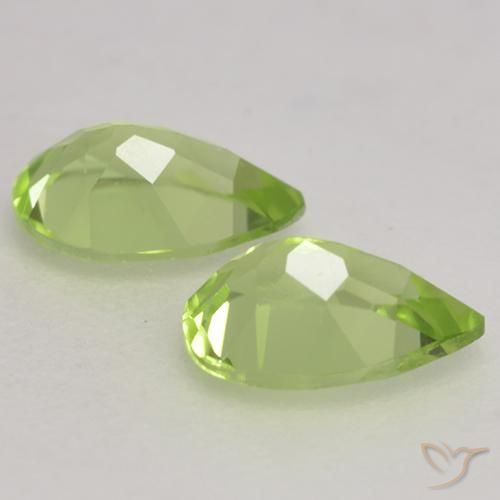 0.84 ct natürliche Leichtes lebendiges Grün Peridot-Edelsteine, Birnenform, VVS-VS