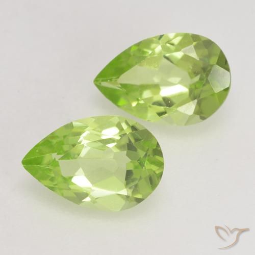 0.86 ct natürliche Leichtes lebendiges Grün Peridot-Edelsteine, Birnenform, VVS-VS
