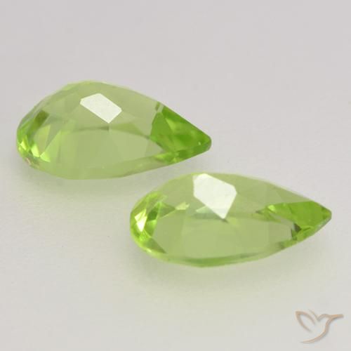 0.86 ct natürliche Leichtes lebendiges Grün Peridot-Edelsteine, Birnenform, VVS-VS