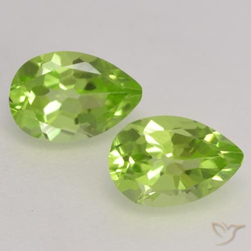 0.94ctw Natürlicher Lebendiges grün Peridot, Birnenform, VVS-VS