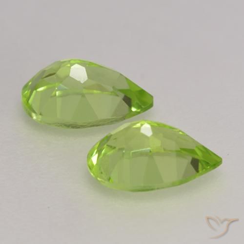 0.94 ct natürliche Lebendiges grün Peridot-Edelsteine, Birnenform, VVS-VS