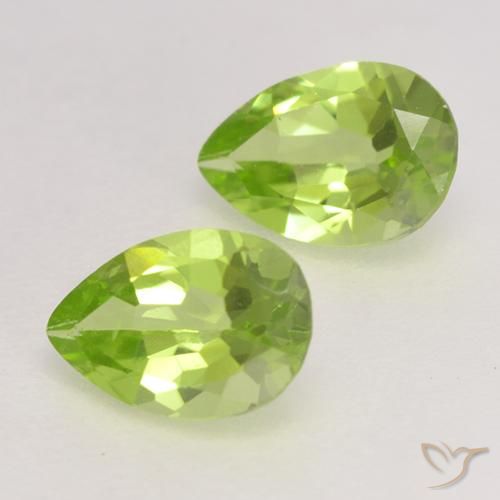 0.84 ct natürliche Mittelgrün Peridot-Edelsteine, Birnenform, VVS-VS