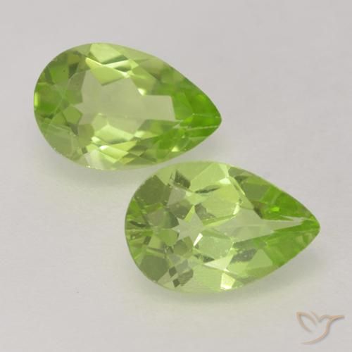0.86ctw Natürlicher Lebendiges grün Peridot, Birnenform, VVS-VS