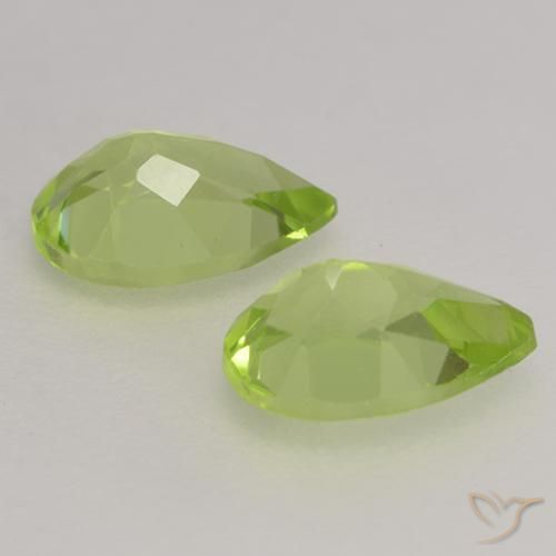 0.86 ct natürliche Lebendiges grün Peridot-Edelsteine, Birnenform, VVS-VS