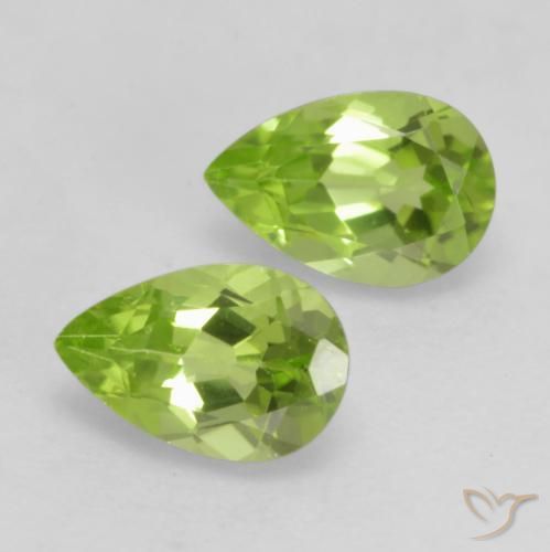 0.96 ct natürliche Leichtes lebendiges Grün Peridot-Edelsteine, Birnenform, VVS-VS