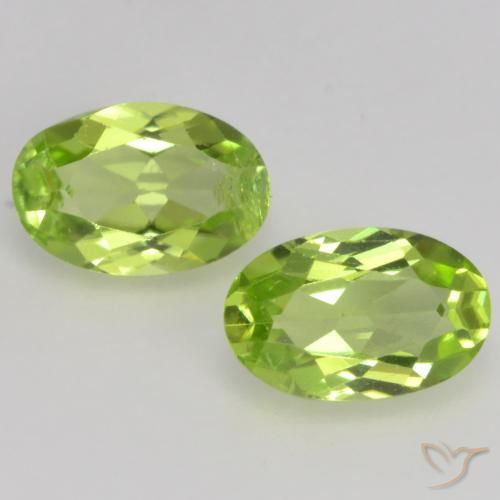 0.98ctw Natürlicher Mittelgrün Peridot, Oval, VS