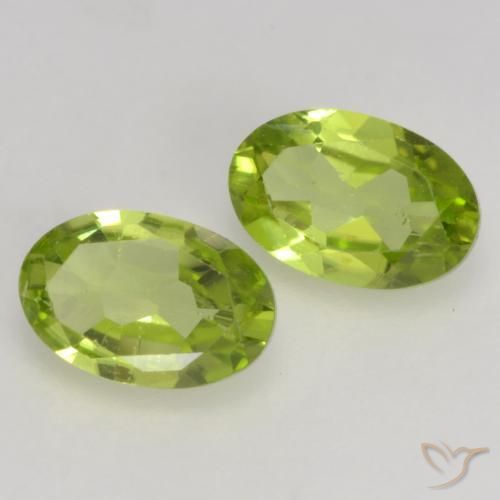 1.00 ct natürliche Mittelgrün Peridot-Edelsteine, Oval, VS