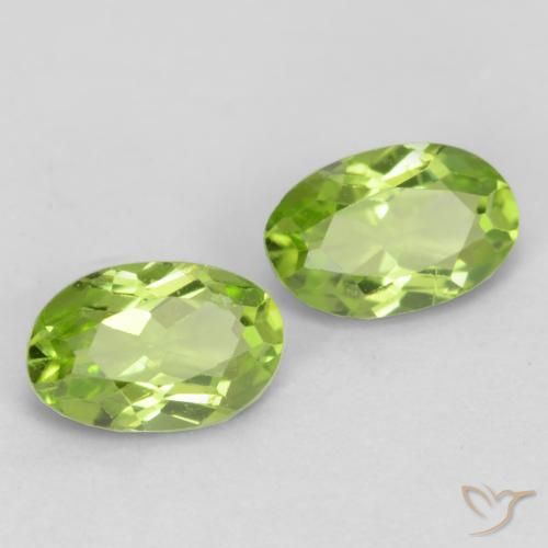 0.94 ct natürliche Lebendiges grün Peridot-Edelsteine, Oval, VS