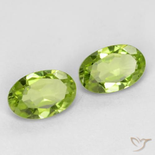 0.97 ct natürliche Lebendiges grün Peridot-Edelsteine, Oval, VS
