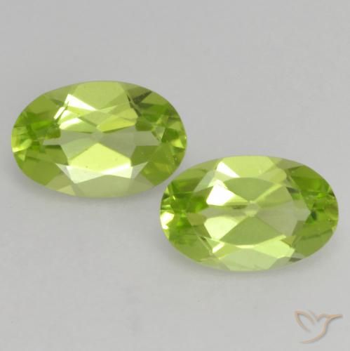 0.84ctw Natürlicher Leichtes lebendiges Grün Peridot, Oval, VS