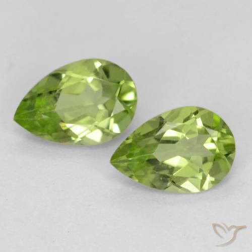 0.83ctw Natürlicher Leichtes lebendiges Grün Peridot, Birnenform, VVS-VS