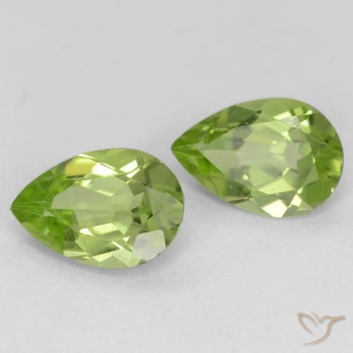 0.83 ct natürliche Leichtes lebendiges Grün Peridot-Edelsteine, Birnenform, VVS-VS