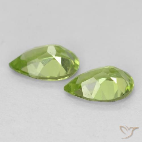 0.83 ct natürliche Leichtes lebendiges Grün Peridot-Edelsteine, Birnenform, VVS-VS