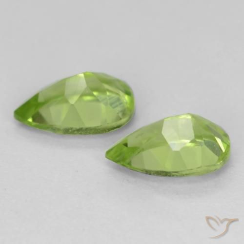 0.93 ct natürliche Leichtes lebendiges Grün Peridot-Edelsteine, Birnenform, VVS-VS