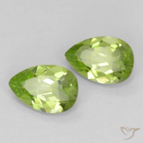 0.86 ct natürliche Leichtes lebendiges Grün Peridot-Edelsteine, Birnenform, VVS-VS