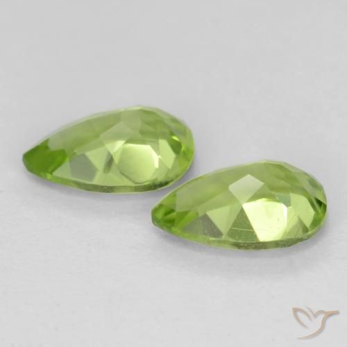 0.86 ct natürliche Leichtes lebendiges Grün Peridot-Edelsteine, Birnenform, VVS-VS