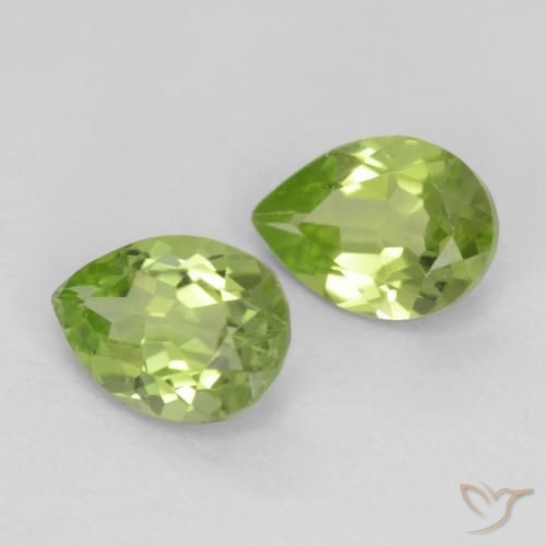 0.84 ct natürliche Leichtes lebendiges Grün Peridot-Edelsteine, Birnenform, VVS-VS
