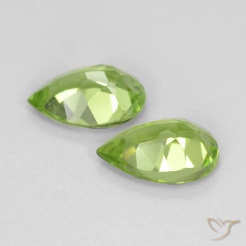 0.84 ct natürliche Leichtes lebendiges Grün Peridot-Edelsteine, Birnenform, VVS-VS