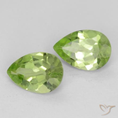 0.85 ct natürliche Leichtes lebendiges Grün Peridot-Edelsteine, Birnenform, VVS-VS