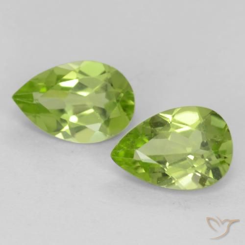 0.79ctw Natürlicher Leichtes lebendiges Grün Peridot, Birnenform, VVS-VS