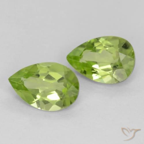 0.79 ct natürliche Leichtes lebendiges Grün Peridot-Edelsteine, Birnenform, VVS-VS