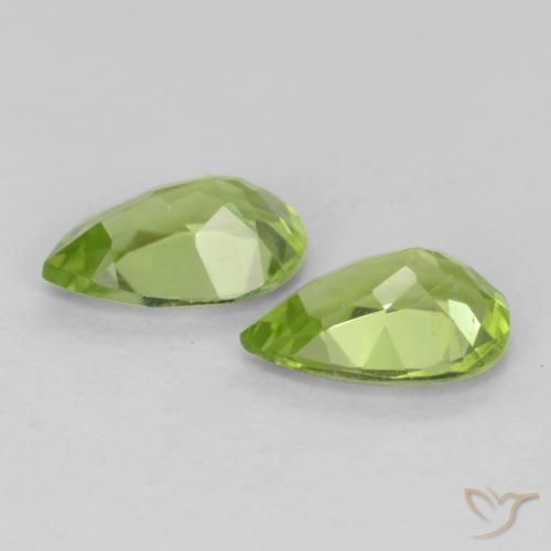 0.79 ct natürliche Leichtes lebendiges Grün Peridot-Edelsteine, Birnenform, VVS-VS