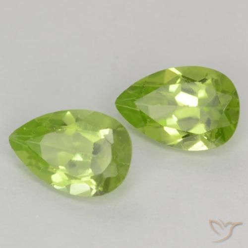 0.91 ct natürliche Mittelgrün Peridot-Edelsteine, Birnenform, VVS-VS
