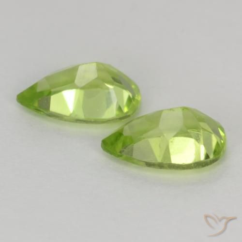 0.91 ct natürliche Mittelgrün Peridot-Edelsteine, Birnenform, VVS-VS