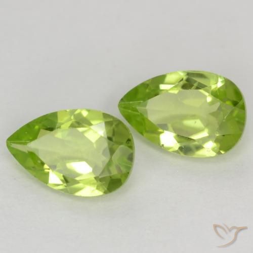 0.92 ct natürliche Mittelgrün Peridot-Edelsteine, Birnenform, VVS-VS