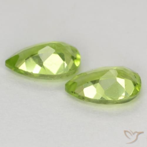 0.92 ct natürliche Mittelgrün Peridot-Edelsteine, Birnenform, VVS-VS