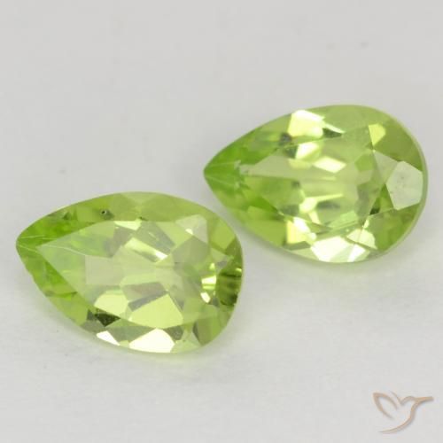 0.98 ct natürliche Leichtes lebendiges Grün Peridot-Edelsteine, Birnenform, VVS-VS