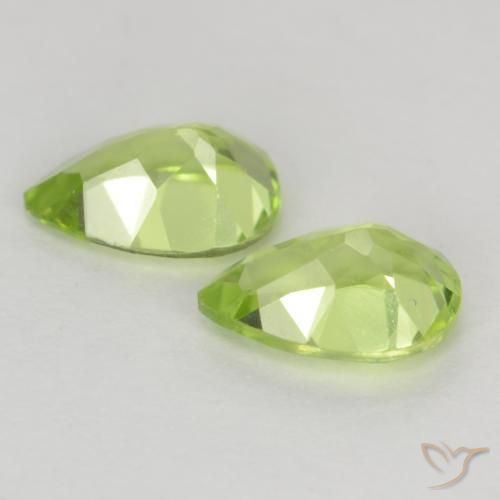 0.98 ct natürliche Leichtes lebendiges Grün Peridot-Edelsteine, Birnenform, VVS-VS