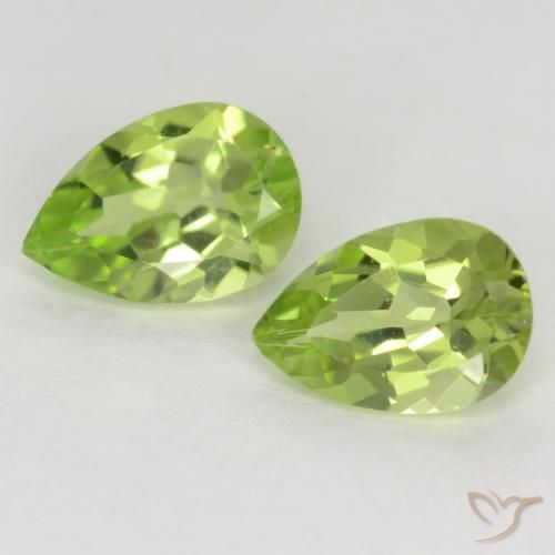 0.87ctw Natürlicher Leichtes lebendiges Grün Peridot, Birnenform, VVS-VS