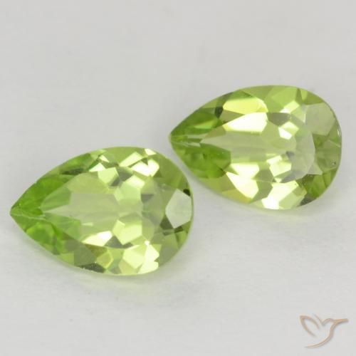 0.87 ct natürliche Leichtes lebendiges Grün Peridot-Edelsteine, Birnenform, VVS-VS