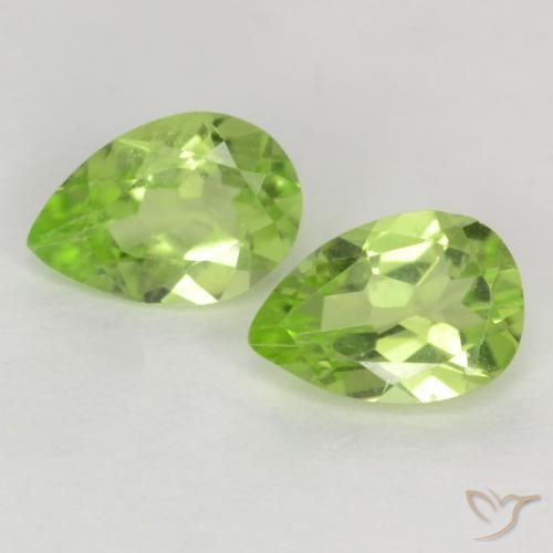 0.78ctw Natürlicher Leichtes lebendiges Grün Peridot, Birnenform, VVS-VS