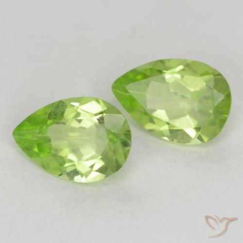 0.78 ct natürliche Leichtes lebendiges Grün Peridot-Edelsteine, Birnenform, VVS-VS