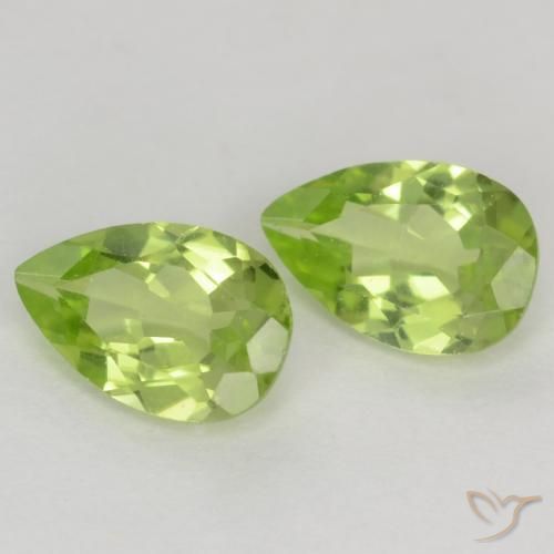 0.81 ct natürliche Leichtes lebendiges Grün Peridot-Edelsteine, Birnenform, VVS-VS