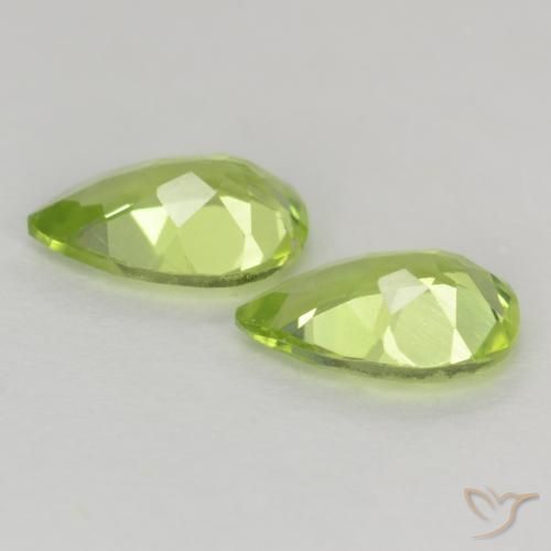 0.81 ct natürliche Leichtes lebendiges Grün Peridot-Edelsteine, Birnenform, VVS-VS