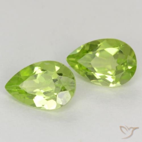 0.87 ct natürliche Leichtes lebendiges Grün Peridot-Edelsteine, Birnenform, VVS-VS