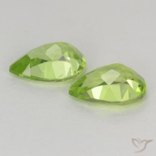 0.87 ct natürliche Leichtes lebendiges Grün Peridot-Edelsteine, Birnenform, VVS-VS