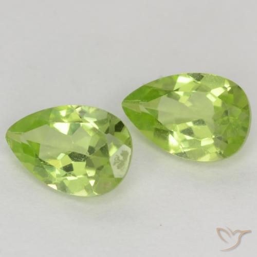 0.87 ct natürliche Leichtes lebendiges Grün Peridot-Edelsteine, Birnenform, VVS-VS