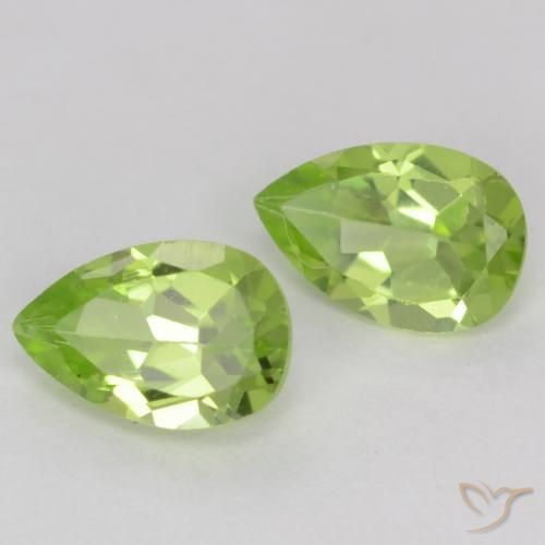 0.89 ct natürliche Leichtes lebendiges Grün Peridot-Edelsteine, Birnenform, VVS-VS